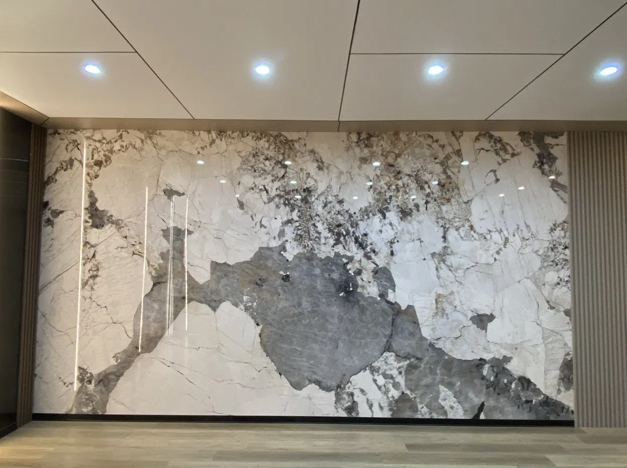 Charcoal Panel Bamboo Fiber Board Crystal Carbon Marble PVC Interior Wall Panel
