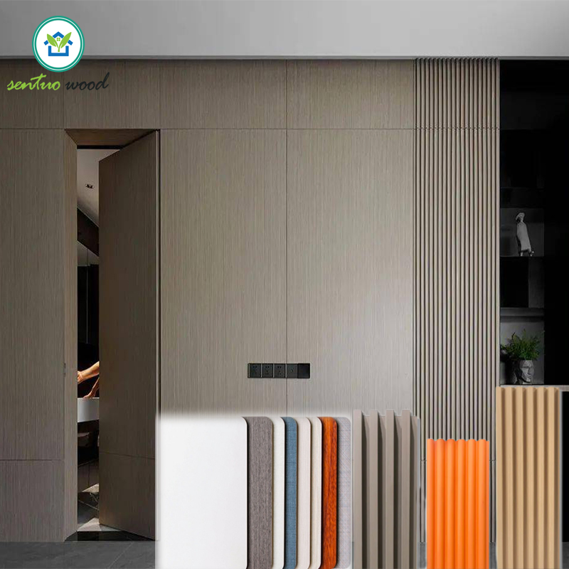 PVC WPC Interior Wall Panel 8mm Wood Bamboo Home Decor
