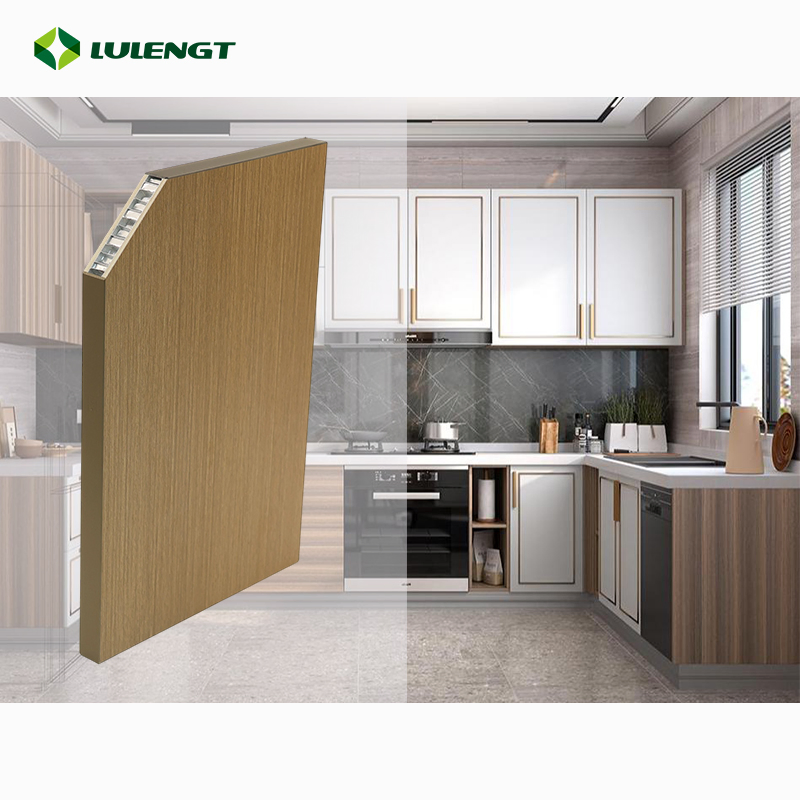 WPC PVC Honeycomb Sandwich Panel Wall Cladding, 4X8 Interior Decorative Building Material, Cabinet Wall Panels, 3D Acoustic, Aluminum Wood Honeycomb Panels