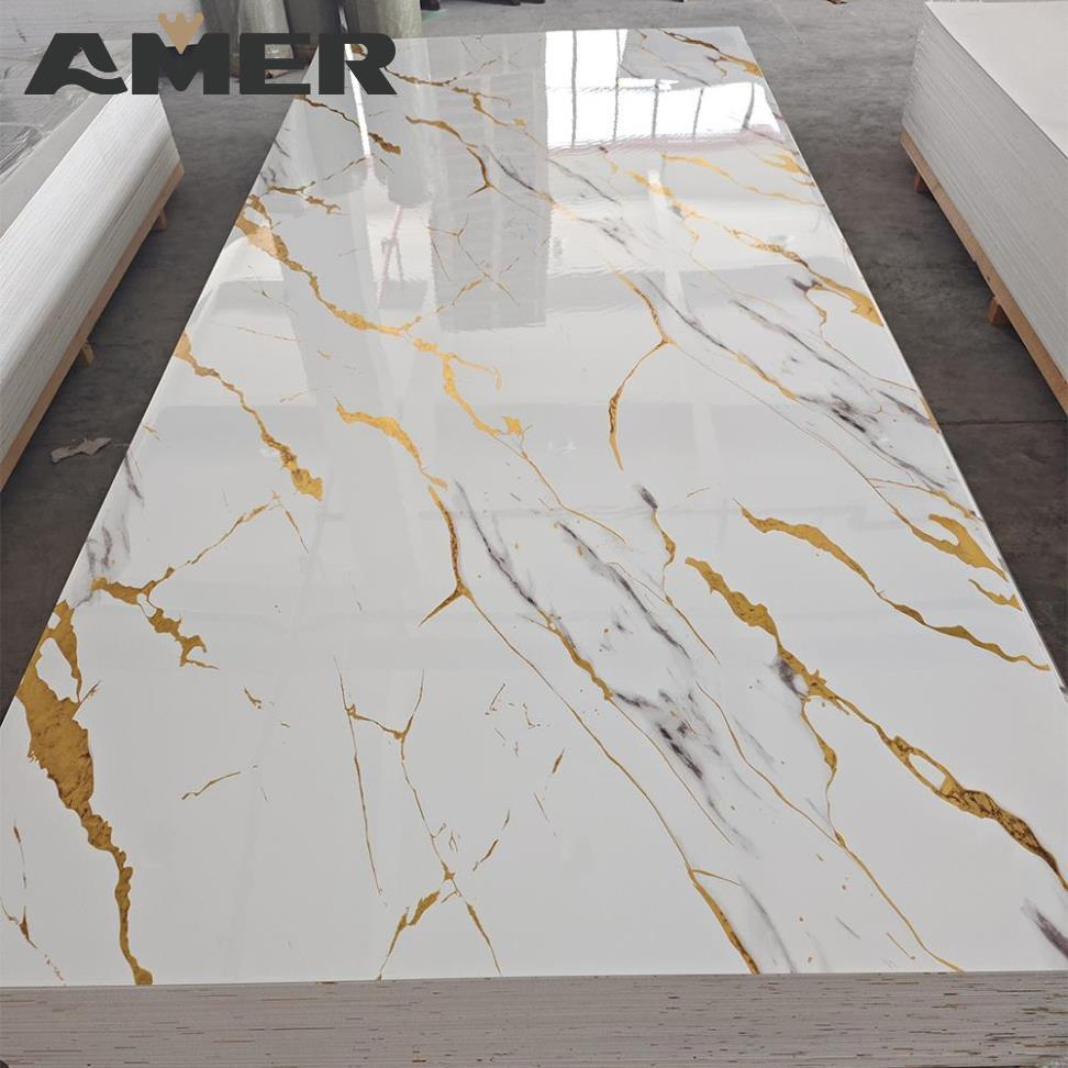 UV Marble PVC Wall Decor Panels with Modern Design