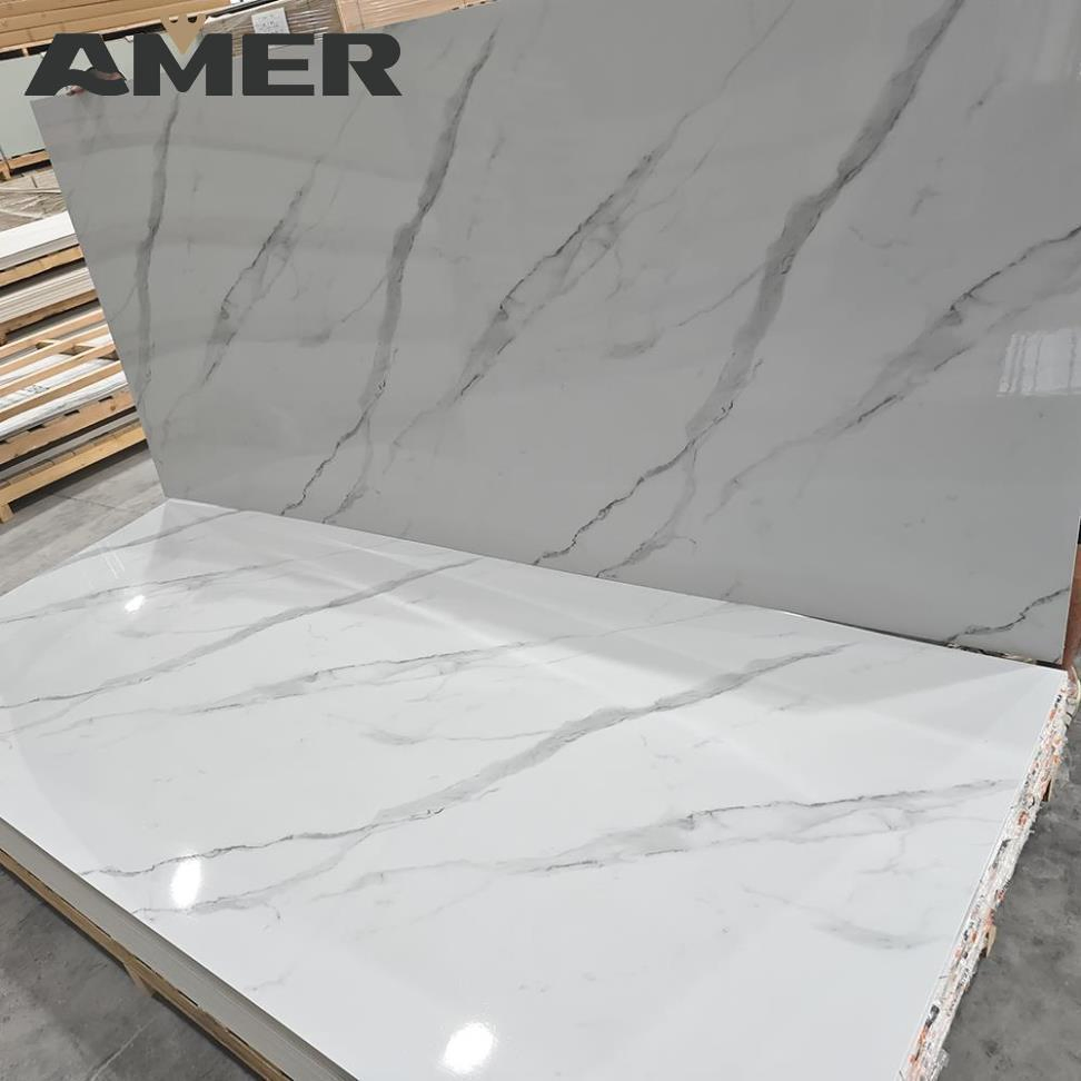 UV-Enhanced PVC Wall Panels with Marble Finish for Interior Decoration