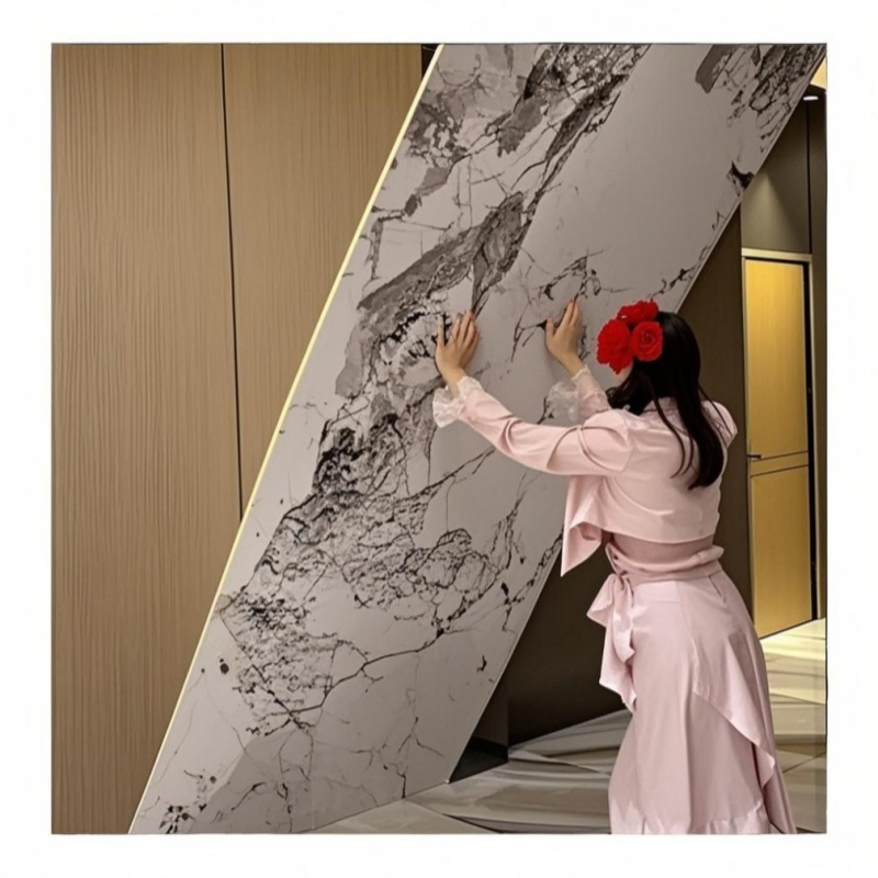 Waterproof Marble Sheet, Decorative PVC Wall Panel, Marble Sheet