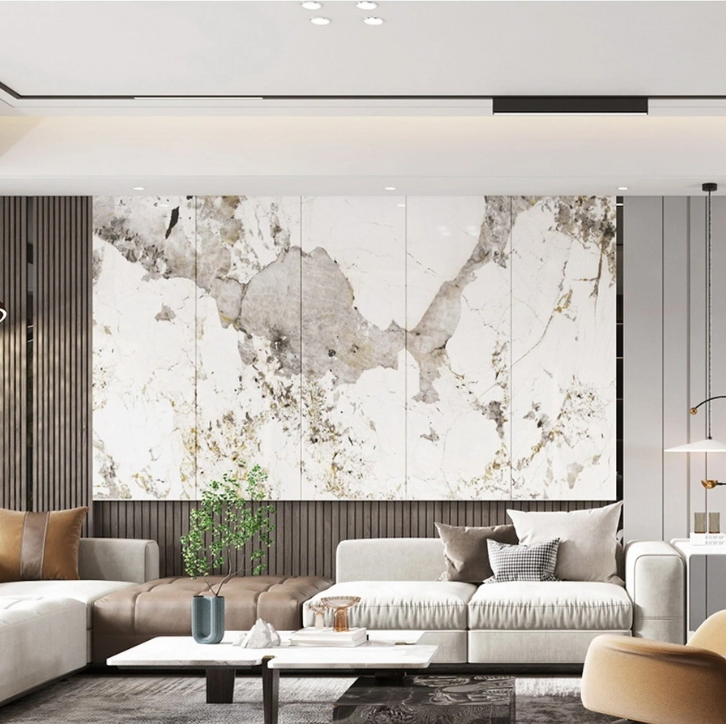 PVC Wall Panel Building Material Carbon Crystal Board WPC Bamboo Charcoal Fiber Panel 3D Marble Glossy