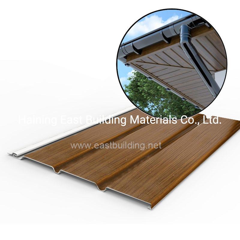 300mm Width PVC Eave Panel, Outdoors, Woodgrain Colored