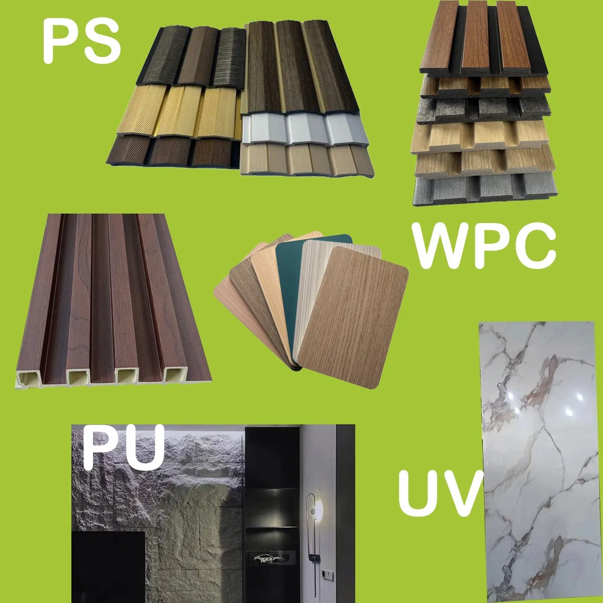 Interior Cladding Alternatives: 3D UV Wall Panels, Acoustic Panels, Bamboo Panels, Charcoal Panels, EPS Panels, Hardwood Panels, MDF Panels, Prefab Panels, PVC Panels, PS Panels, PU Panels, SPVC Panels, WPC Panels